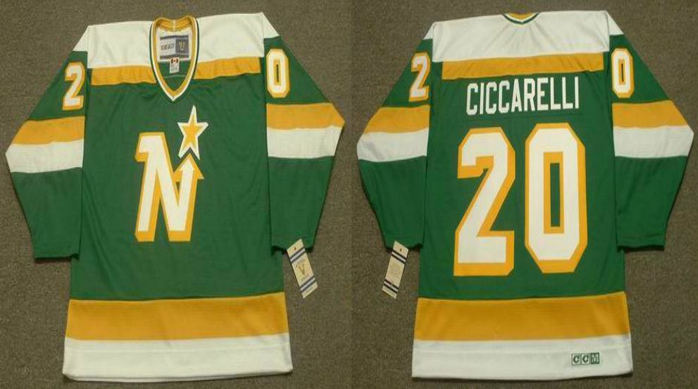 2019 Men Dallas Stars 20 Ciccarelli Green CCM NHL jerseys1
